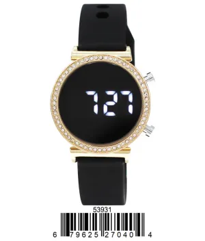 5393 - Montres Carlo LED Silicone Band Watch