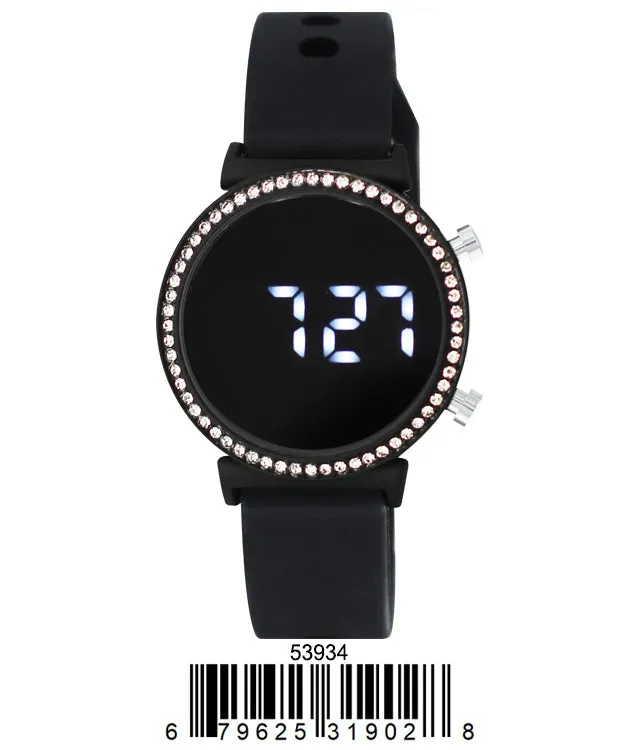 5393 - Montres Carlo LED Silicone Band Watch
