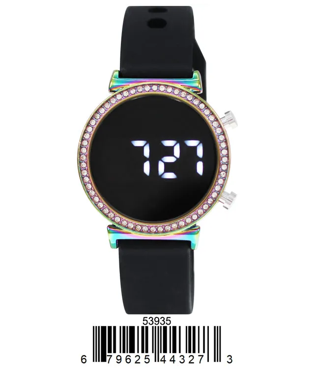 5393 - Montres Carlo LED Silicone Band Watch