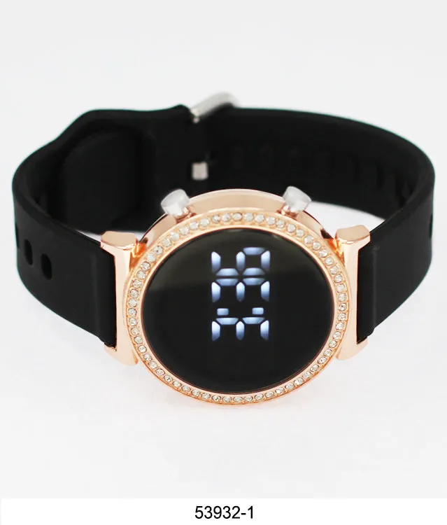 5393 - Montres Carlo LED Silicone Band Watch