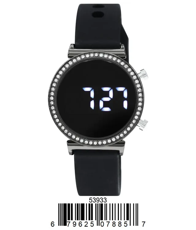 5393 - Montres Carlo LED Silicone Band Watch