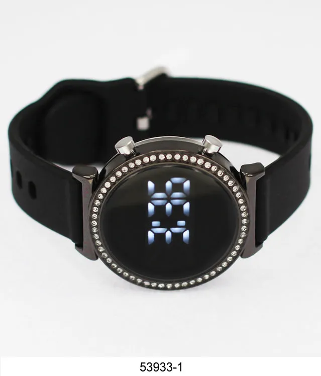 5393 - Montres Carlo LED Silicone Band Watch