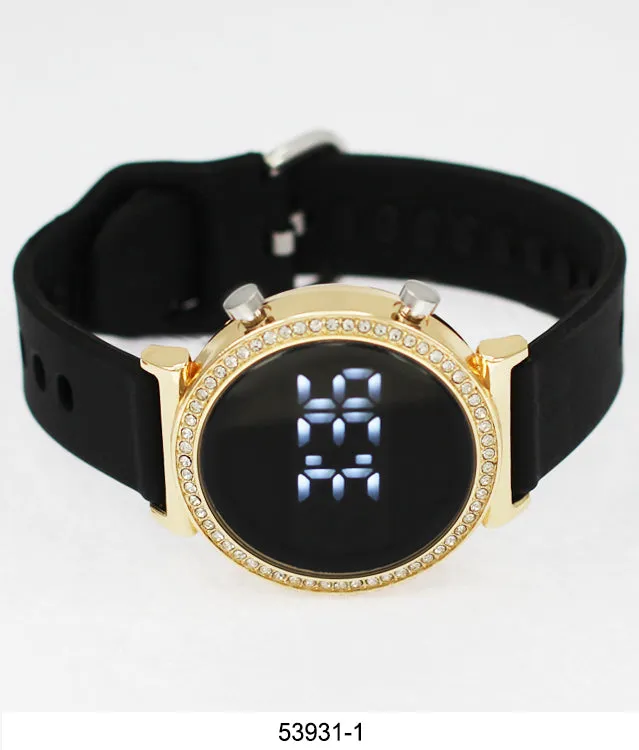 5393 - Montres Carlo LED Silicone Band Watch