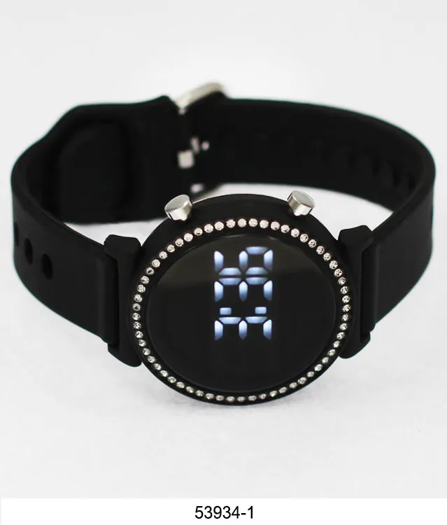 5393 - Montres Carlo LED Silicone Band Watch