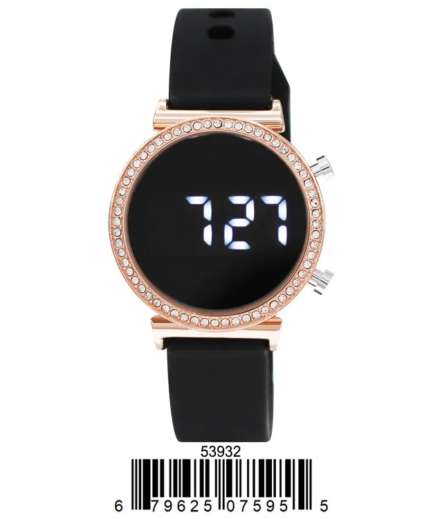 5393 - Montres Carlo LED Silicone Band Watch