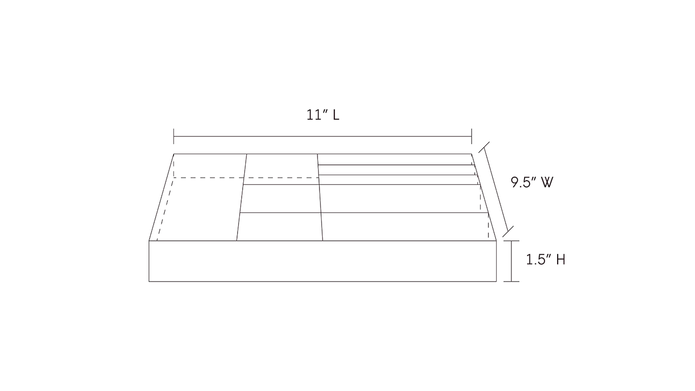 7-section tray