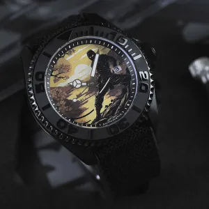 AG Collective The Shadow Ninja Series Dial Black Fabric Strap Men Watch G 8040 NIN-SHA