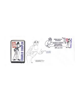 Al Hirschfeld Signed First Day Cover of Charlie Chaplin - $1K APR Value w/ CoA!