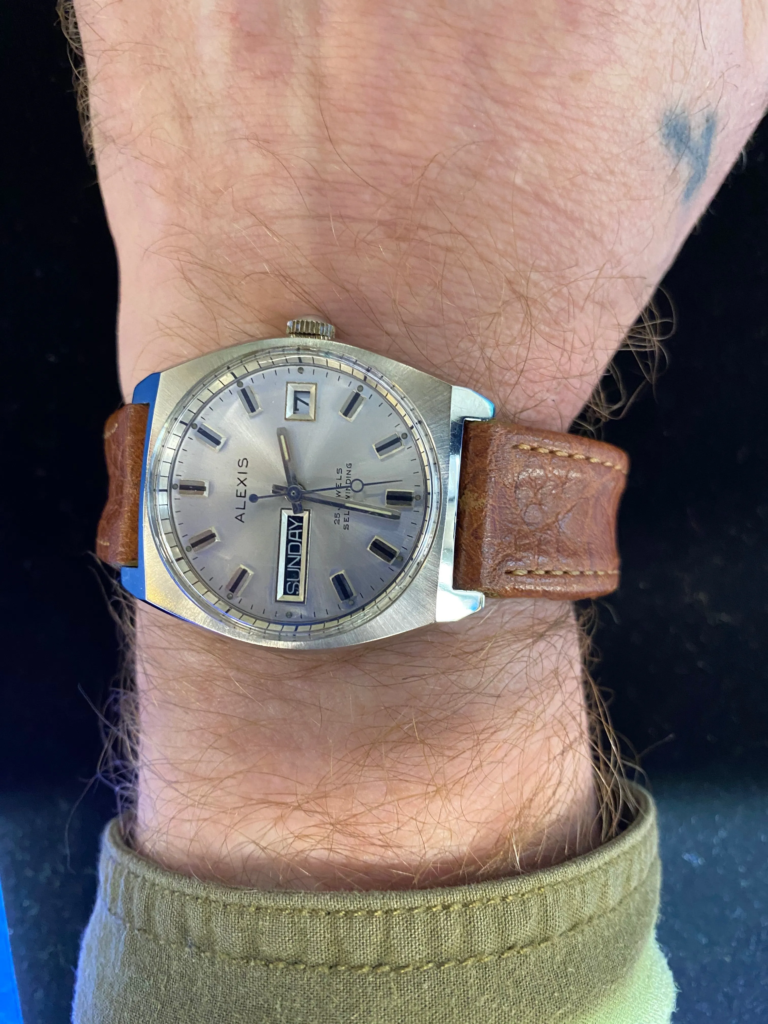 ALEXIS Self-Winding Men's Automatic w/ Date ft! Vintage c.1950s!- $3k APR w/CoA!|