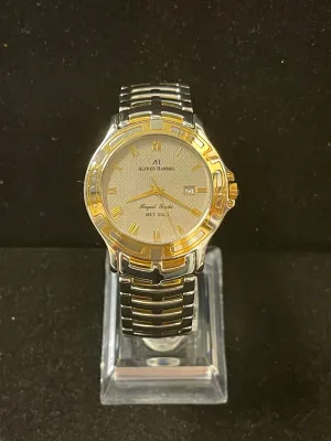 Alfred Hammel Royal Yacht 18K YG & SS Quartz Men's Wrist Watch - $10K APR w/ COA