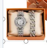 All Match Luxury Diamond-Encrusted Starry Elegant Quartz Watch Set with Diamonds
