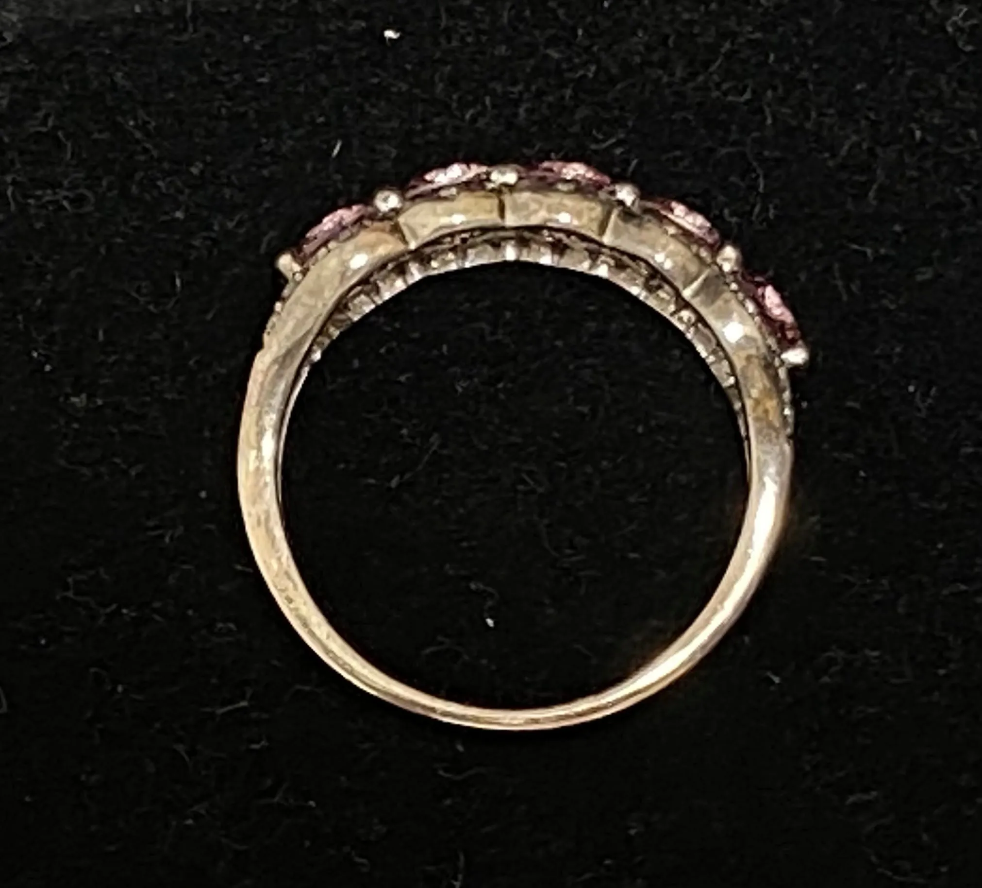 Amazing Unique Sterling Silver Pink Sapphire & 38-Diamond Ring - $2.5K Appraisal Value w/CoA}