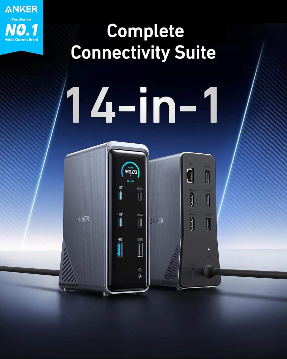 Anker Prime Docking Station, 14-Port with 160W Max Output