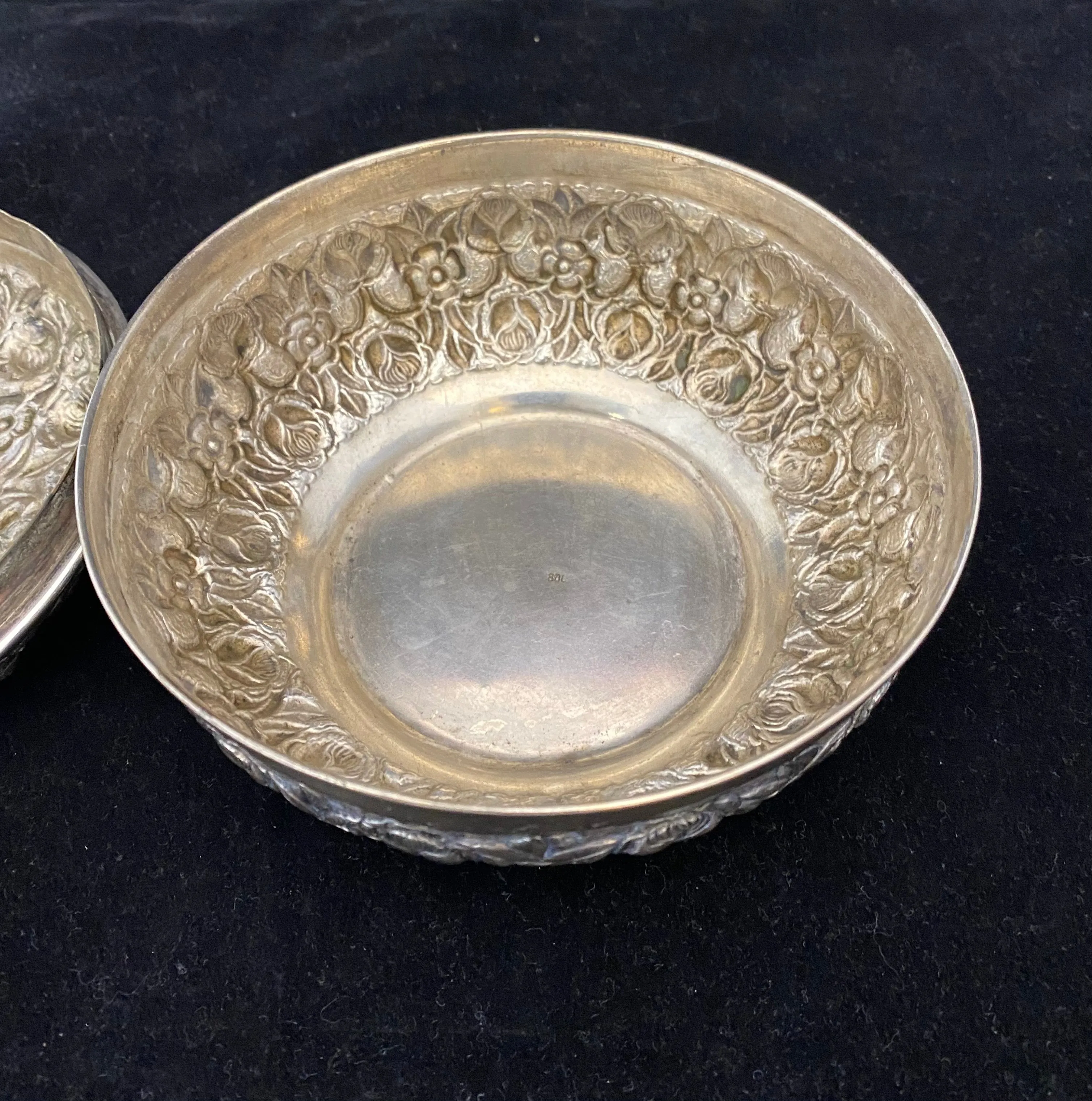 Antique C. 1800s Fine Silver European Repoussé Container - $4K APR Value w/ CoA!