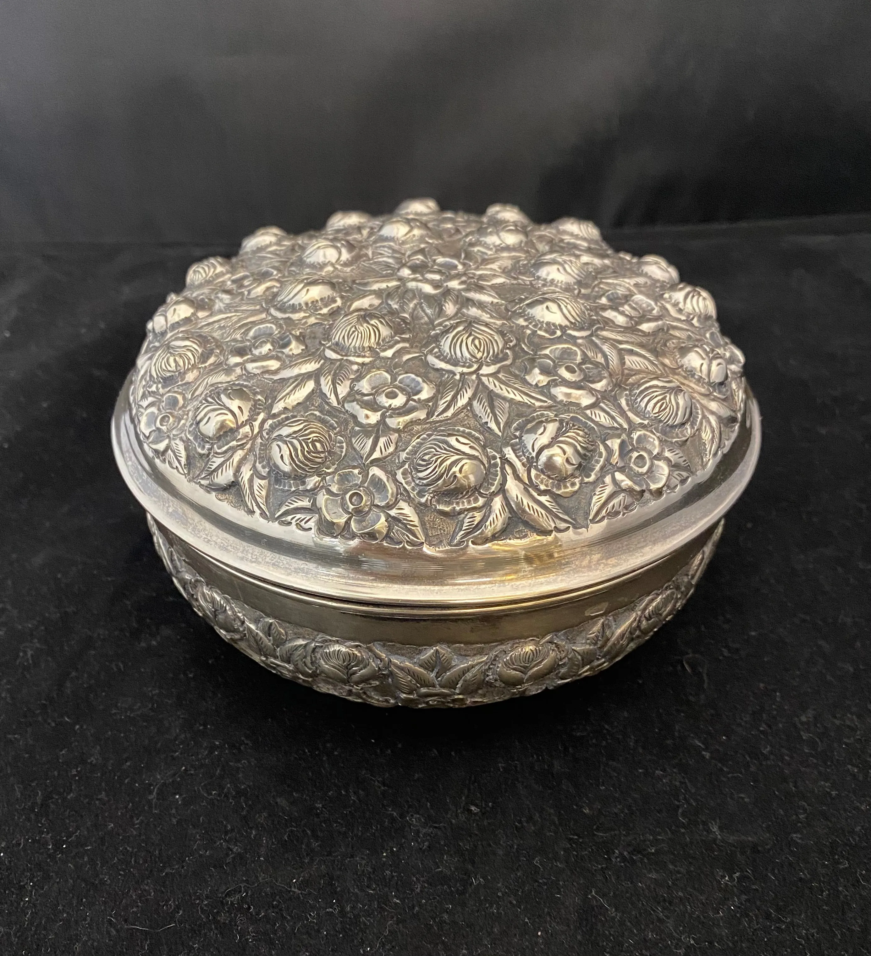 Antique C. 1800s Fine Silver European Repoussé Container - $4K APR Value w/ CoA!