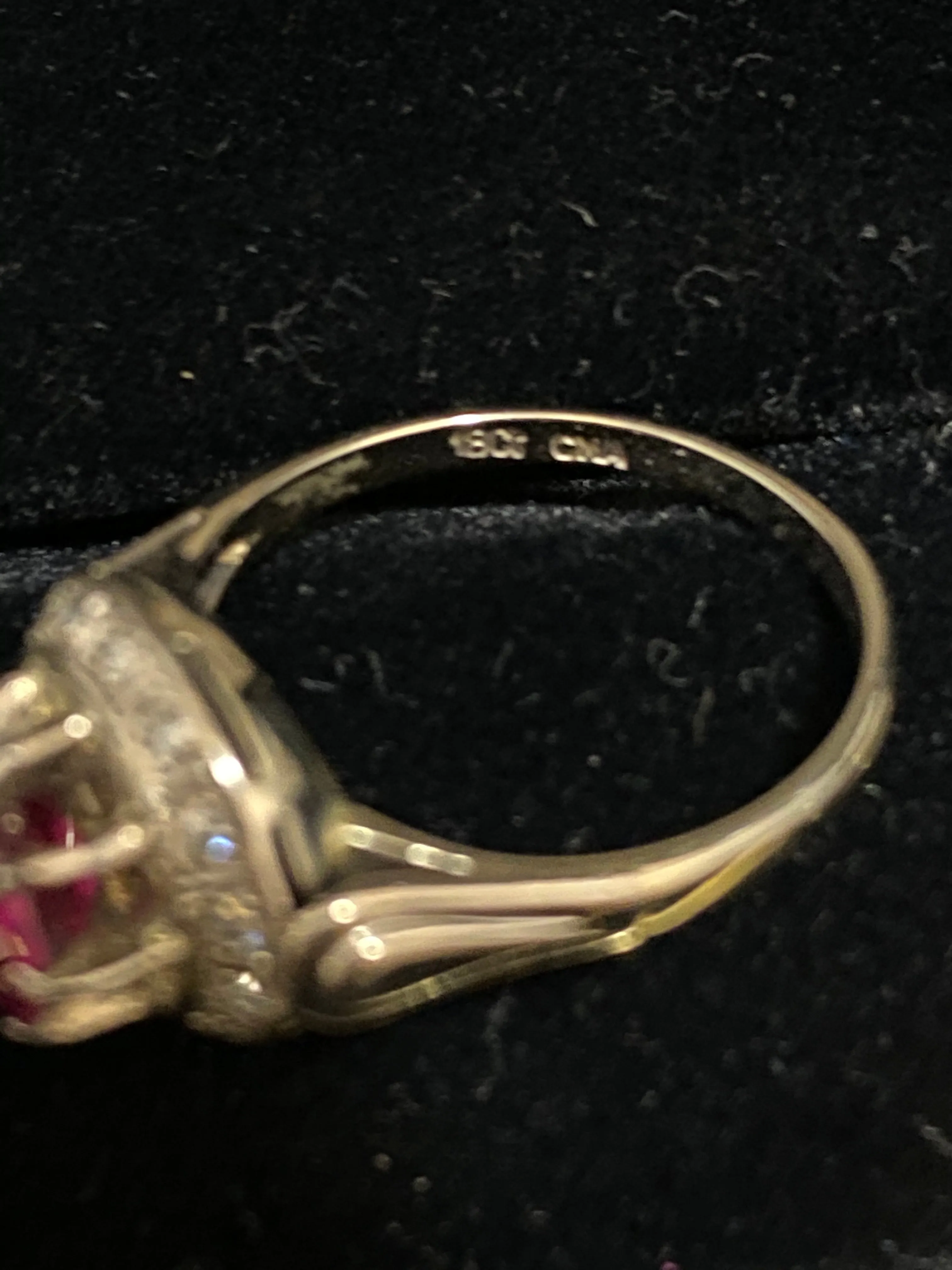 Antique Designer 18K White Gold Ruby & Diamond Ring - $15K Appraisal Value w/ CoA }