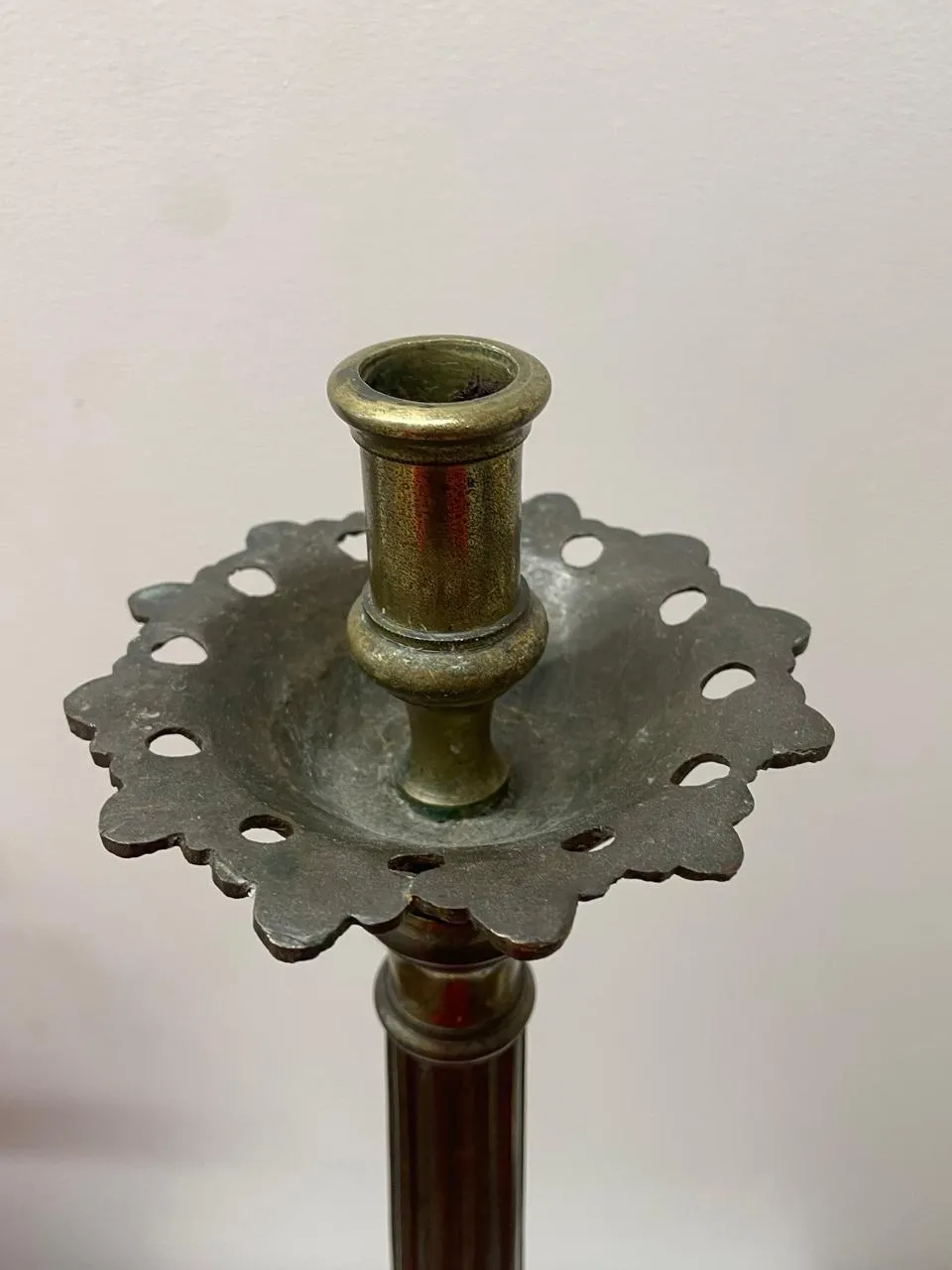 Antique French Brass Candlestick from Sherry Lehmann Collection - $15K APR w/CoA