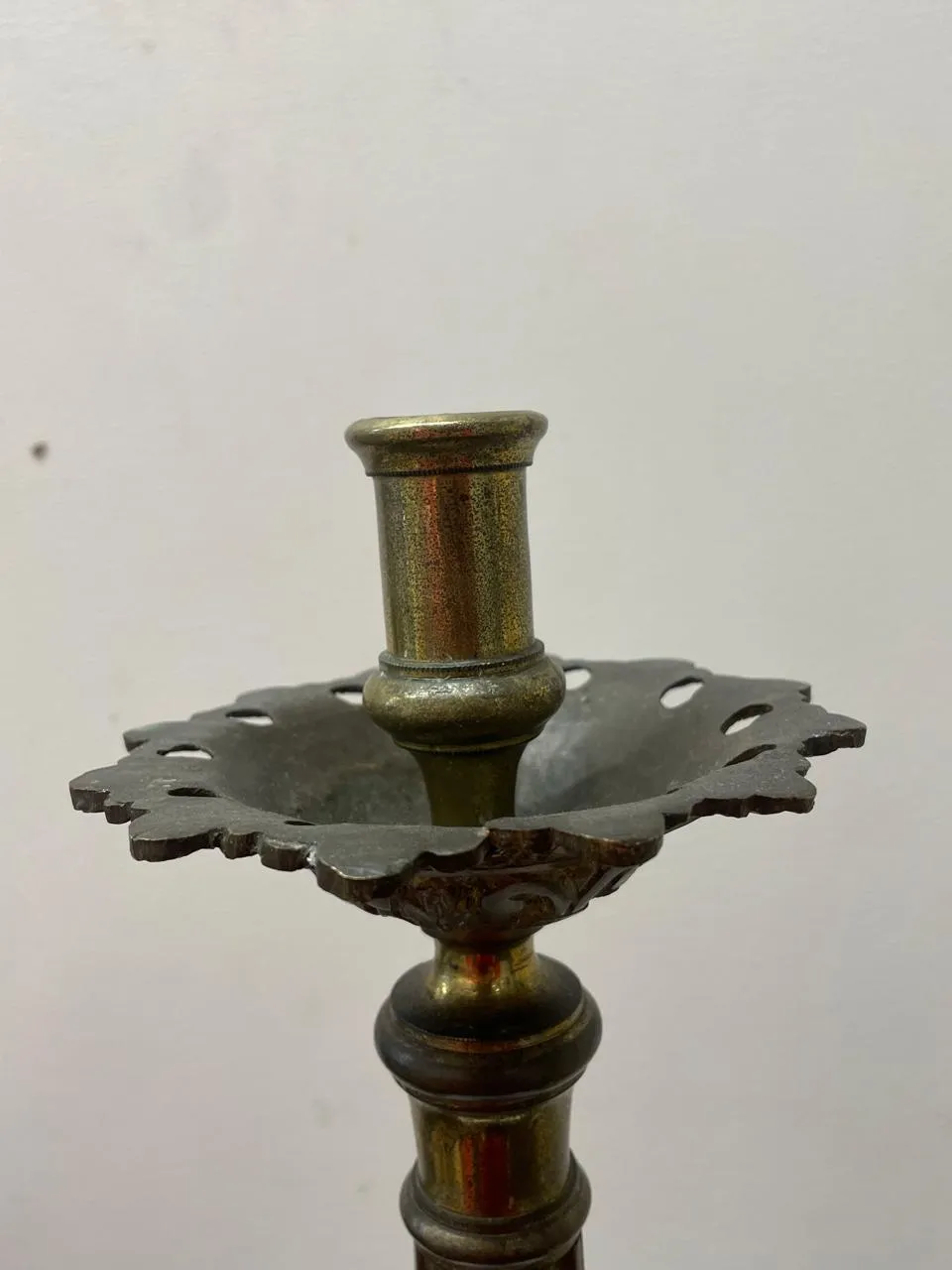 Antique French Brass Candlestick from Sherry Lehmann Collection - $15K APR w/CoA