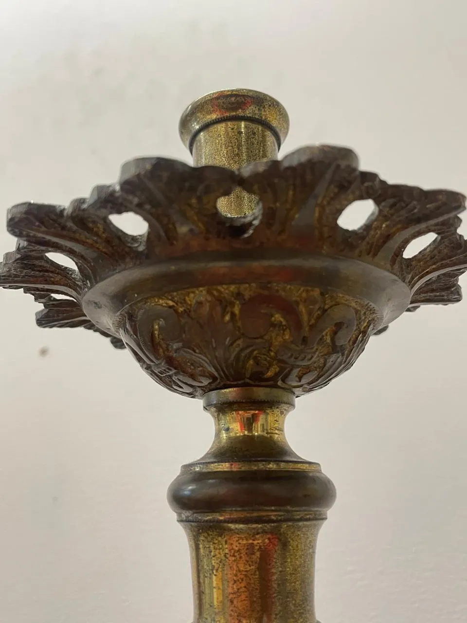 Antique French Brass Candlestick from Sherry Lehmann Collection - $15K APR w/CoA
