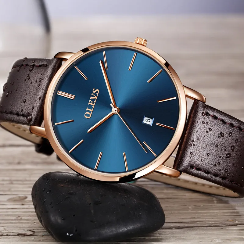 Apex Sport Leather Auto-Quartz Watch
