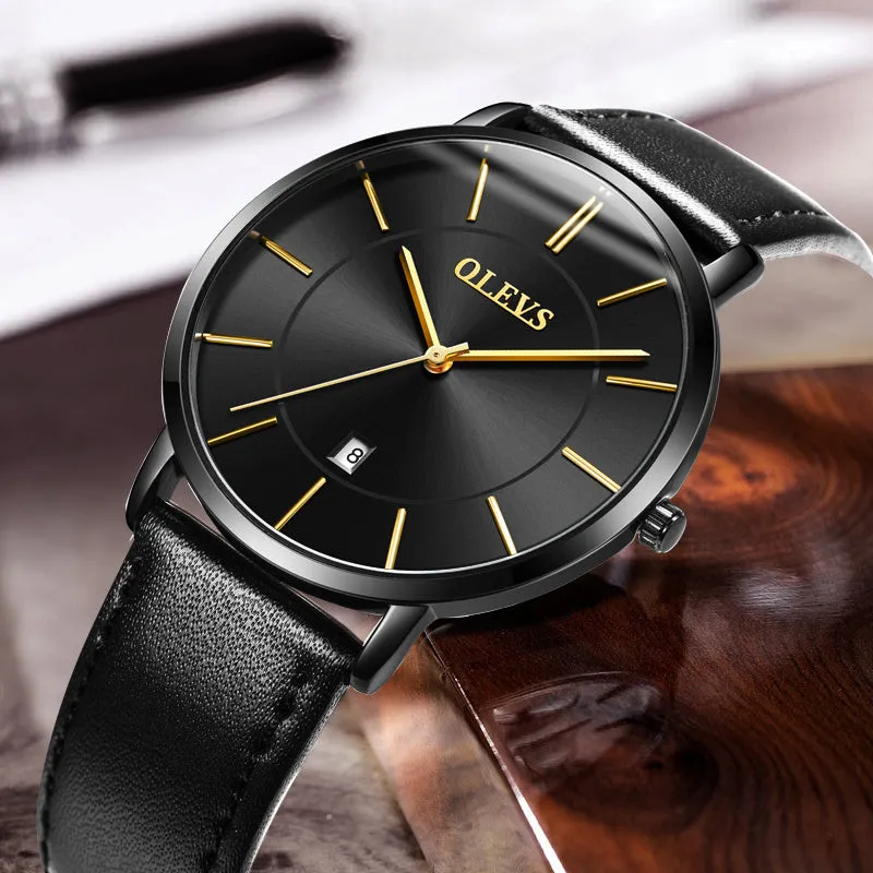 Apex Sport Leather Auto-Quartz Watch