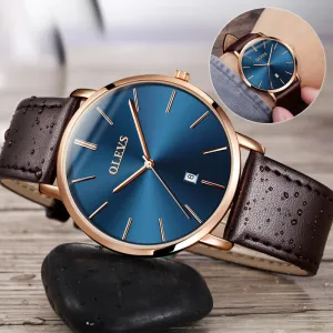 Apex Sport Leather Auto-Quartz Watch