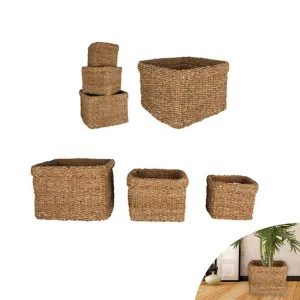 Aravina Small Square Seagrass Storage Basket