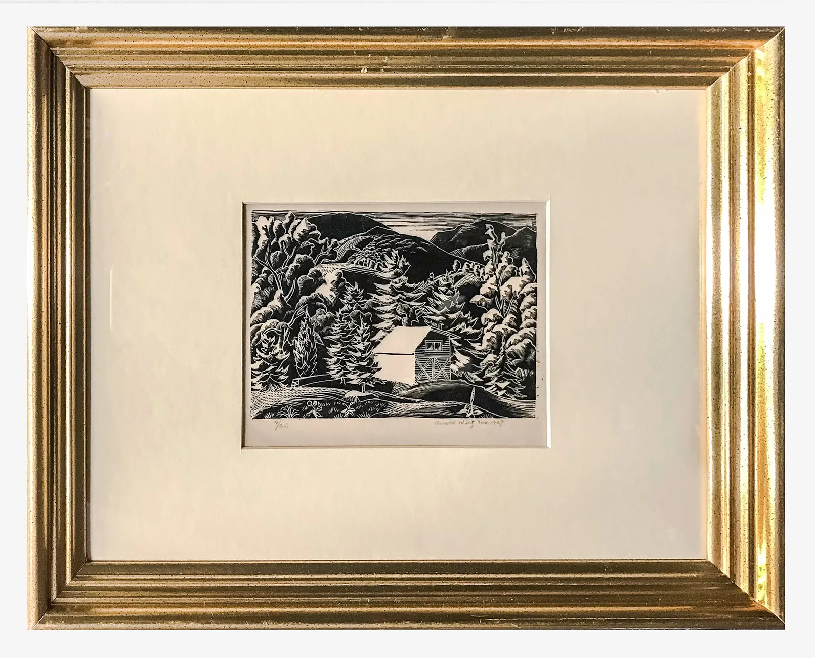 ARNOLD WILTZ Signed Ltd. Edition 1927 Woodcut Print - $5K APR Value w/ CoA!  