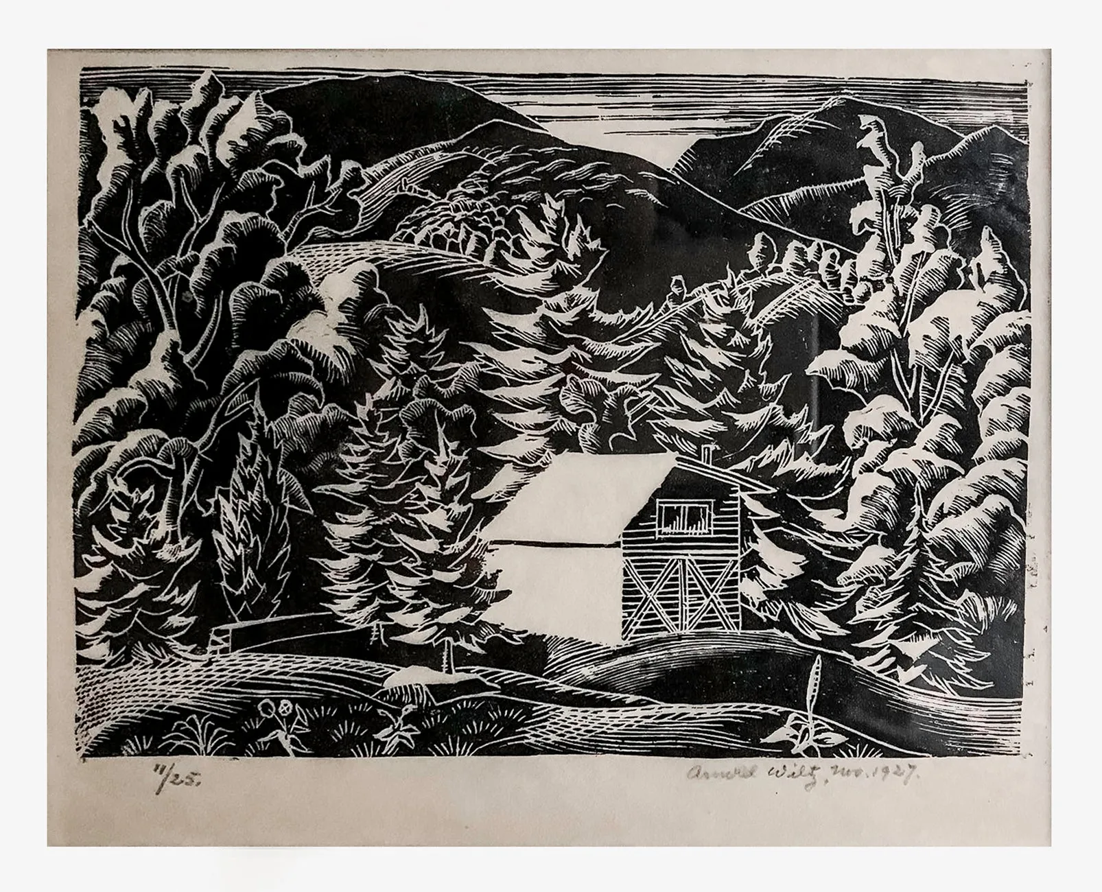ARNOLD WILTZ Signed Ltd. Edition 1927 Woodcut Print - $5K APR Value w/ CoA!  