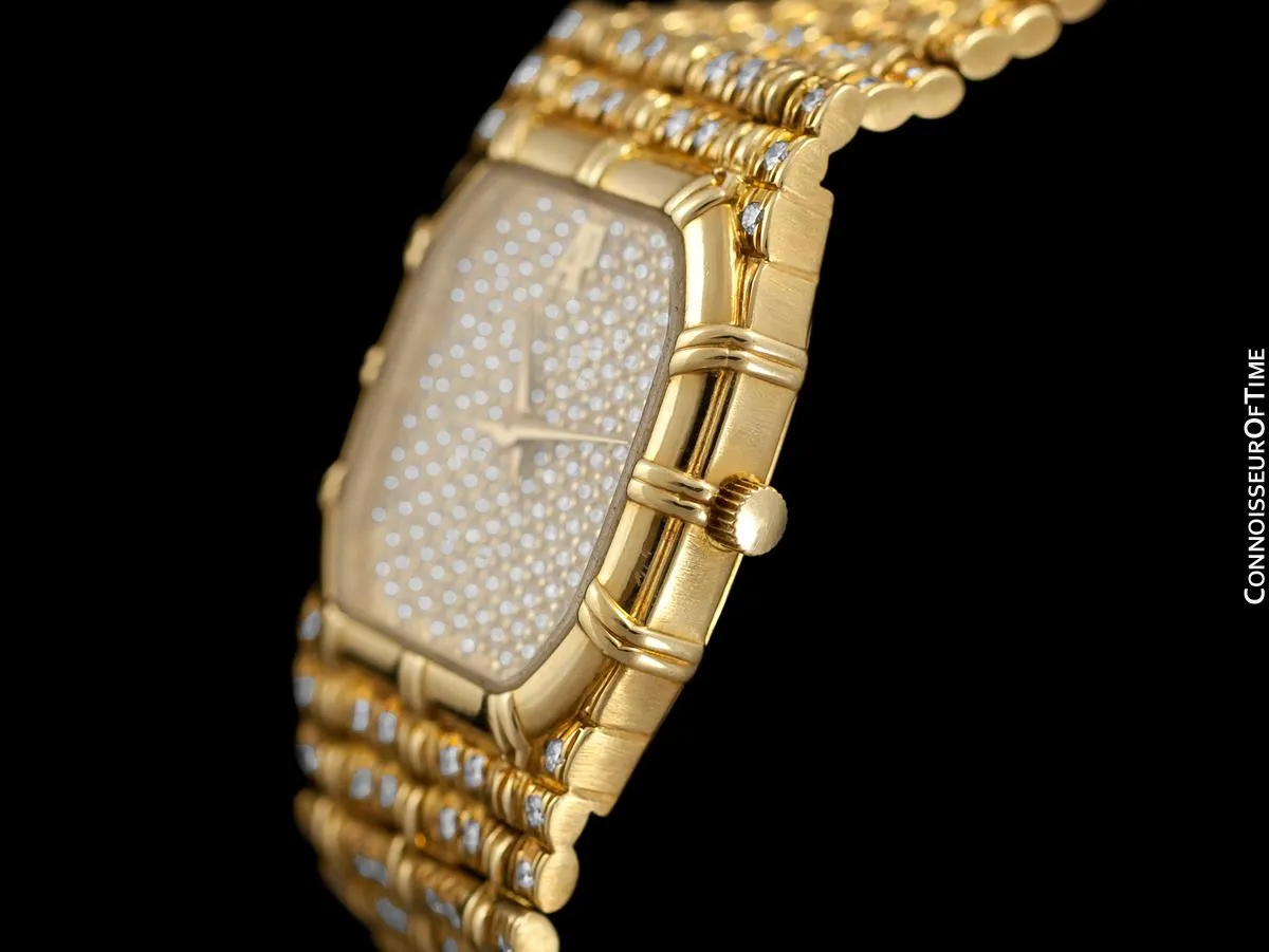Audemars Piguet Very Rare & Exquisite Ladies 4 Carat Bamboo Bracelet Watch - 18K Gold & Diamonds