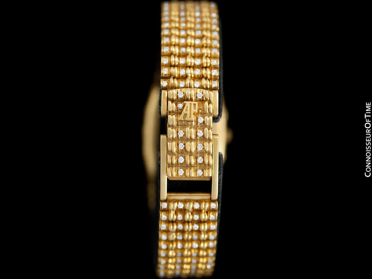 Audemars Piguet Very Rare & Exquisite Ladies 4 Carat Bamboo Bracelet Watch - 18K Gold & Diamonds