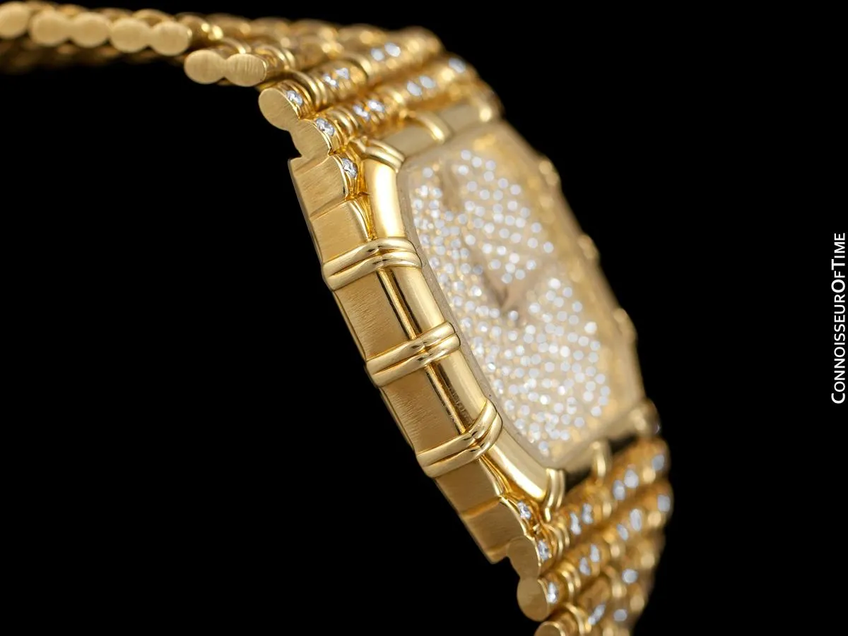 Audemars Piguet Very Rare & Exquisite Ladies 4 Carat Bamboo Bracelet Watch - 18K Gold & Diamonds