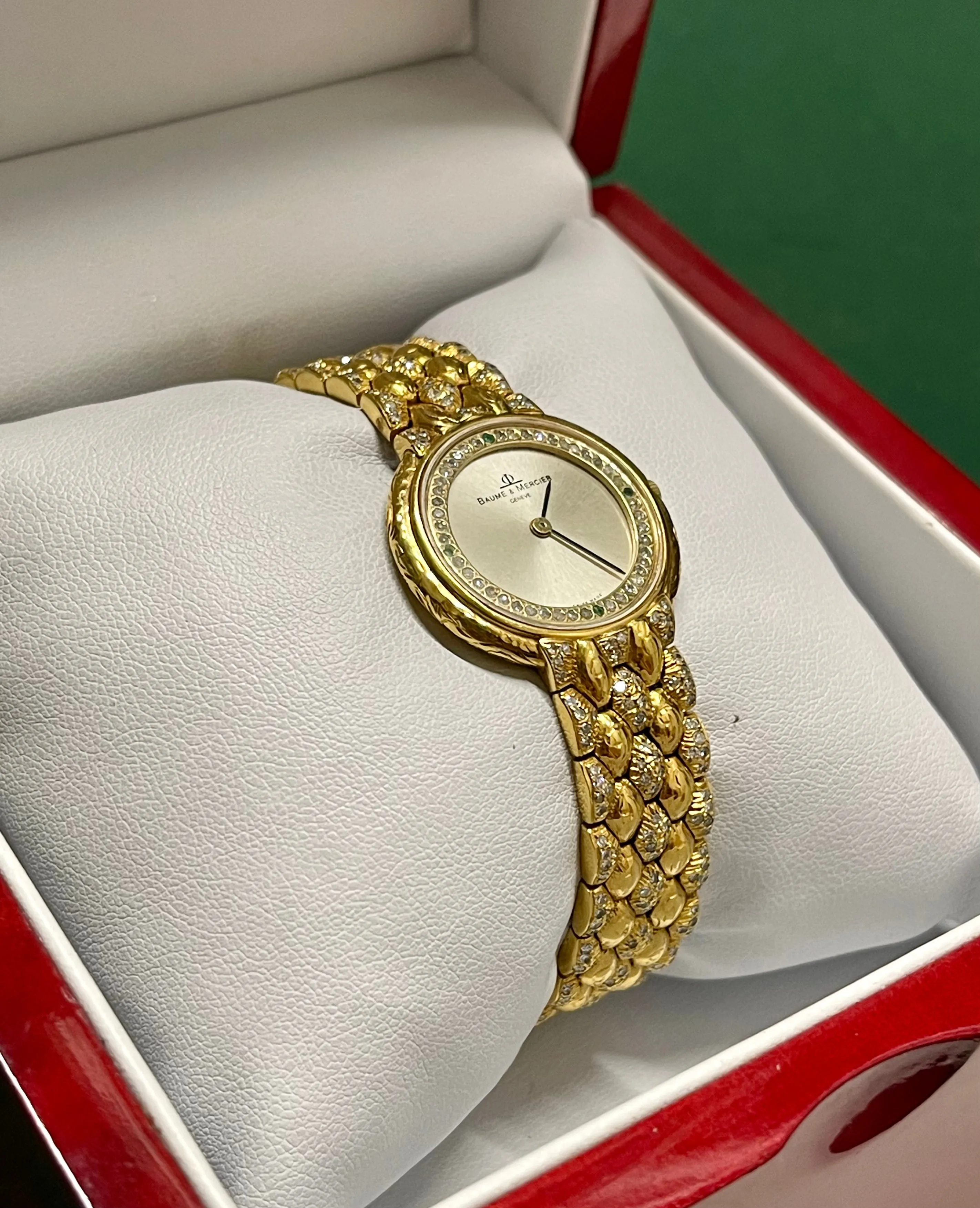 BAUME & MERCIER 18K YG Unisex Watch w/ approx. 520 Diamonds - $60K APR w/ COA!!!