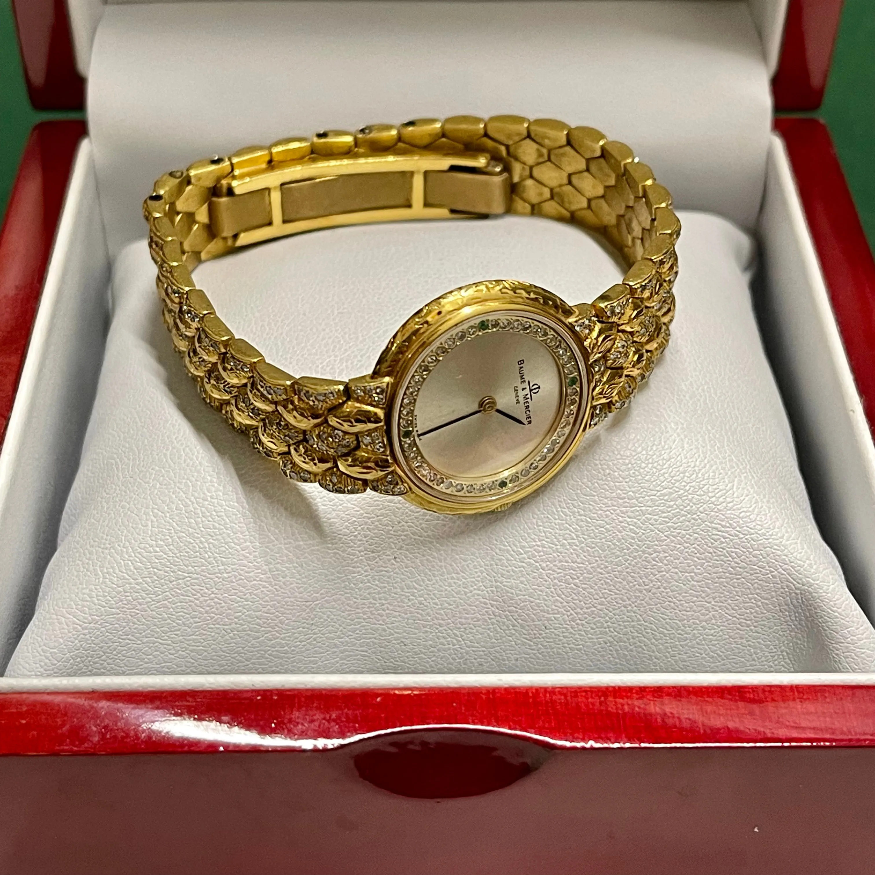 BAUME & MERCIER 18K YG Unisex Watch w/ approx. 520 Diamonds - $60K APR w/ COA!!!