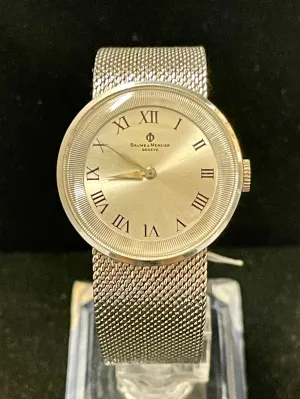 Baume & Mercier Beautiful Solid White Gold Men's Wrist Watch - $20K APR w/ COA!!
