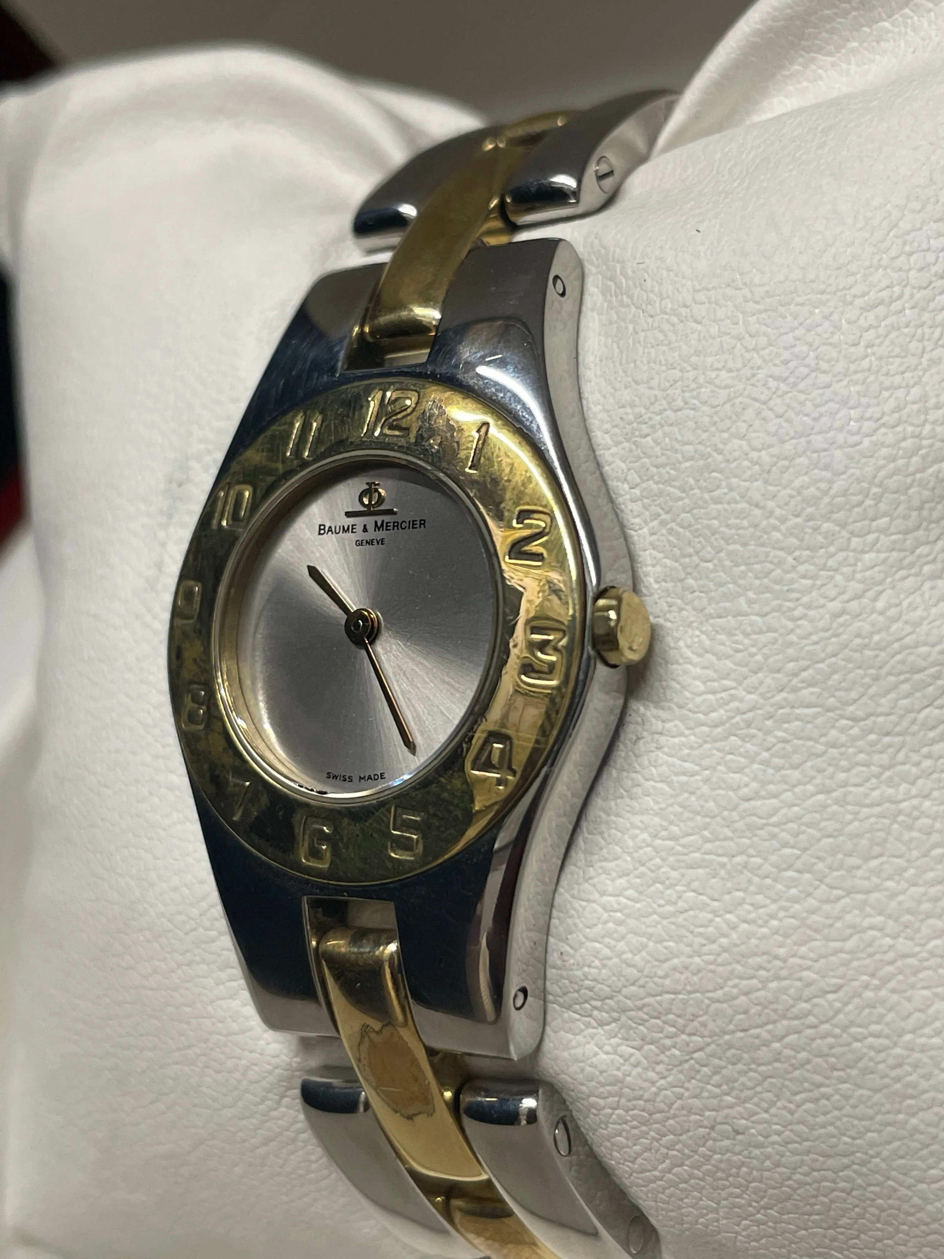Baume & Mercier Ladies' Watch Gold Stainless Steel, Platinum Dial -$6K APRw/COA!