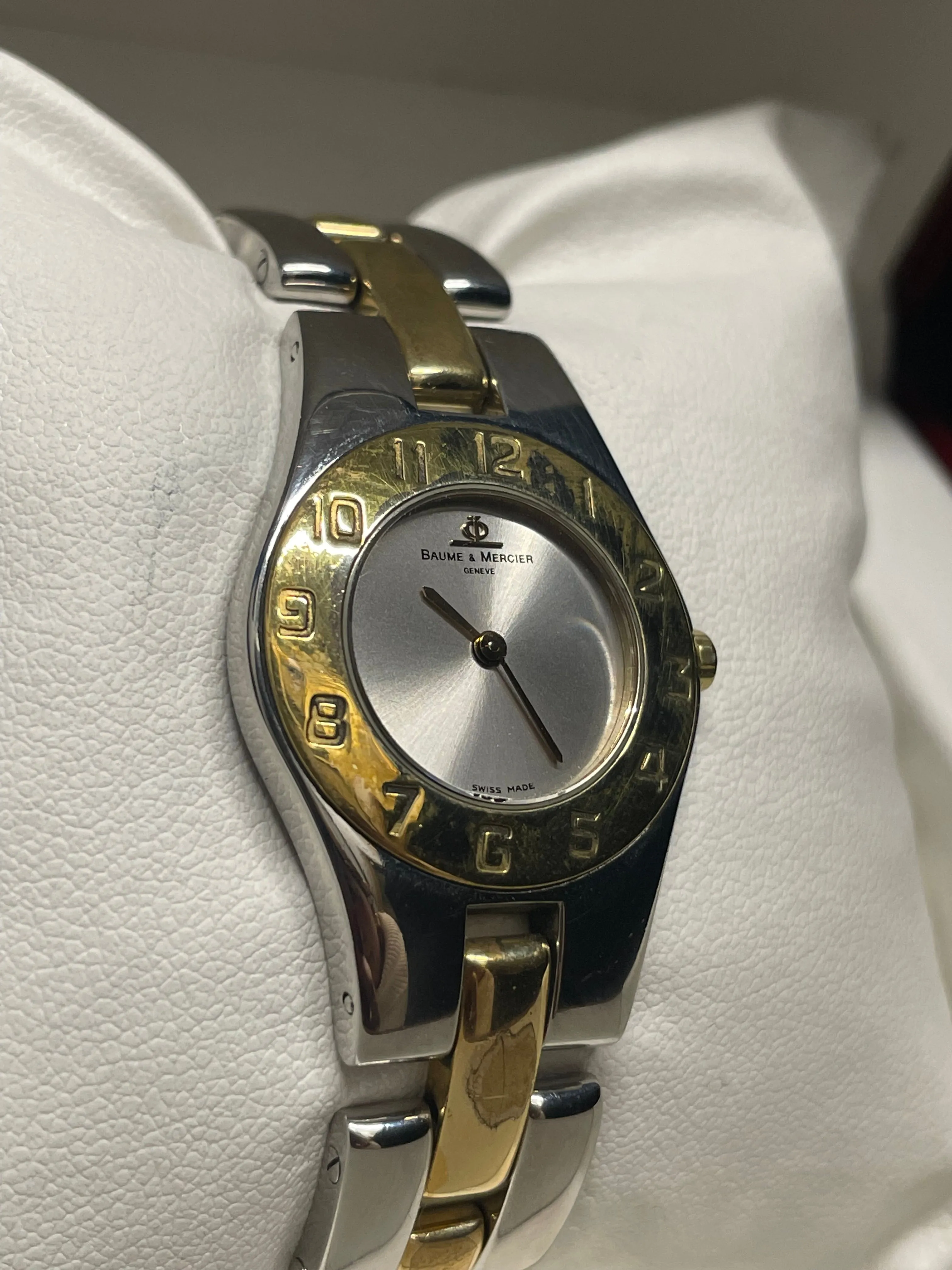 Baume & Mercier Ladies' Watch Gold Stainless Steel, Platinum Dial -$6K APRw/COA!