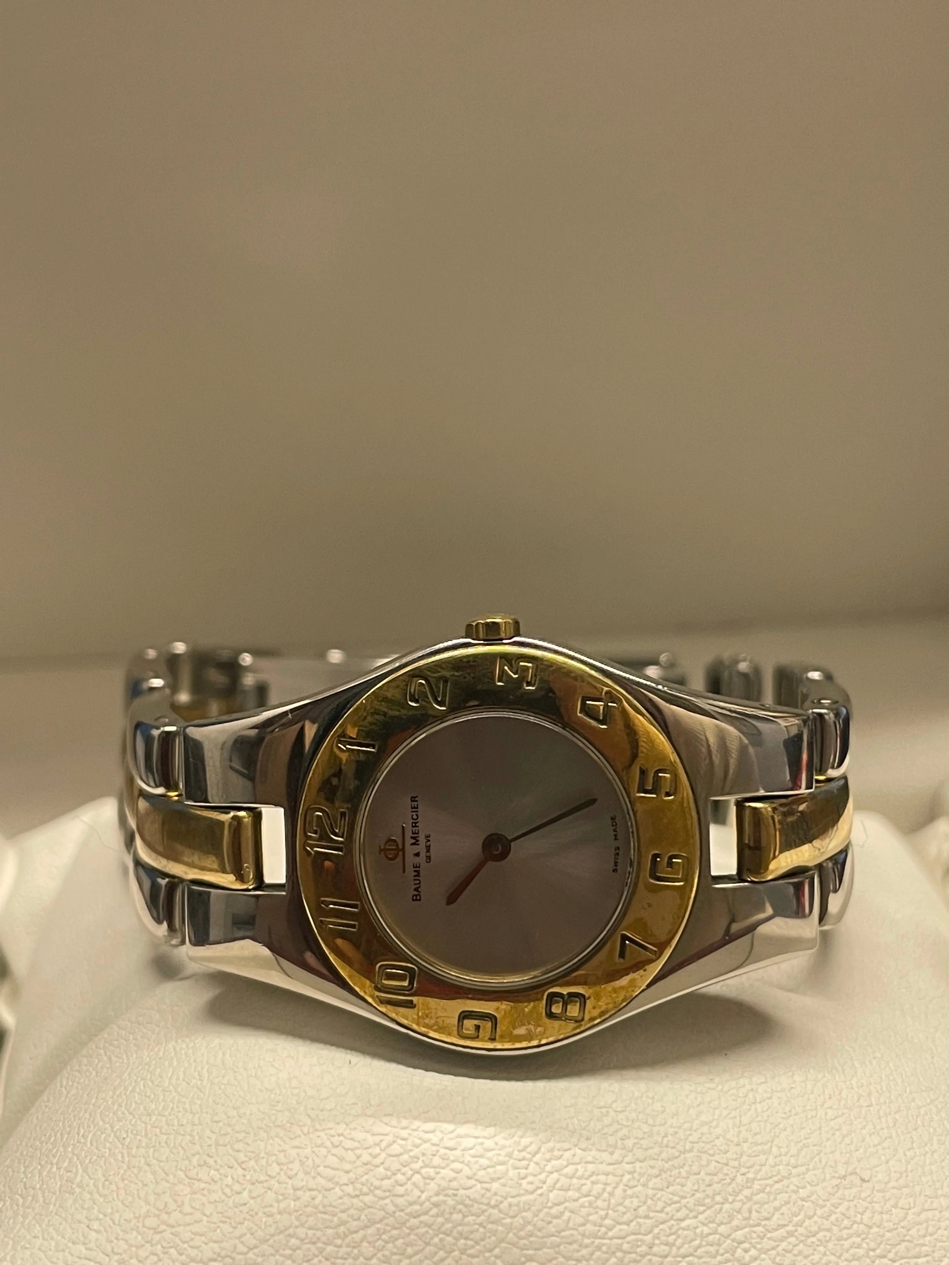 Baume & Mercier Ladies' Watch Gold Stainless Steel, Platinum Dial -$6K APRw/COA!