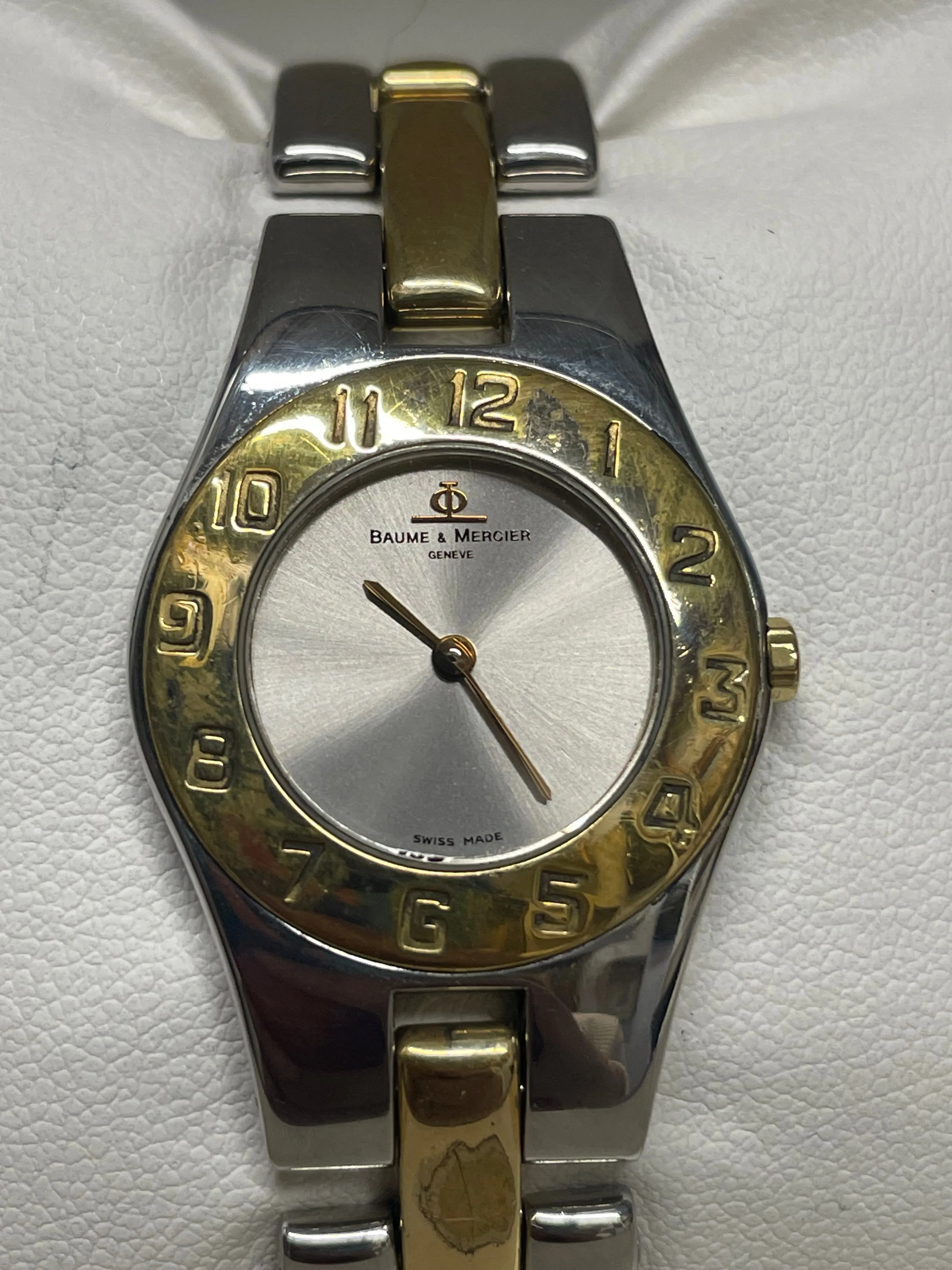 Baume & Mercier Ladies' Watch Gold Stainless Steel, Platinum Dial -$6K APRw/COA!