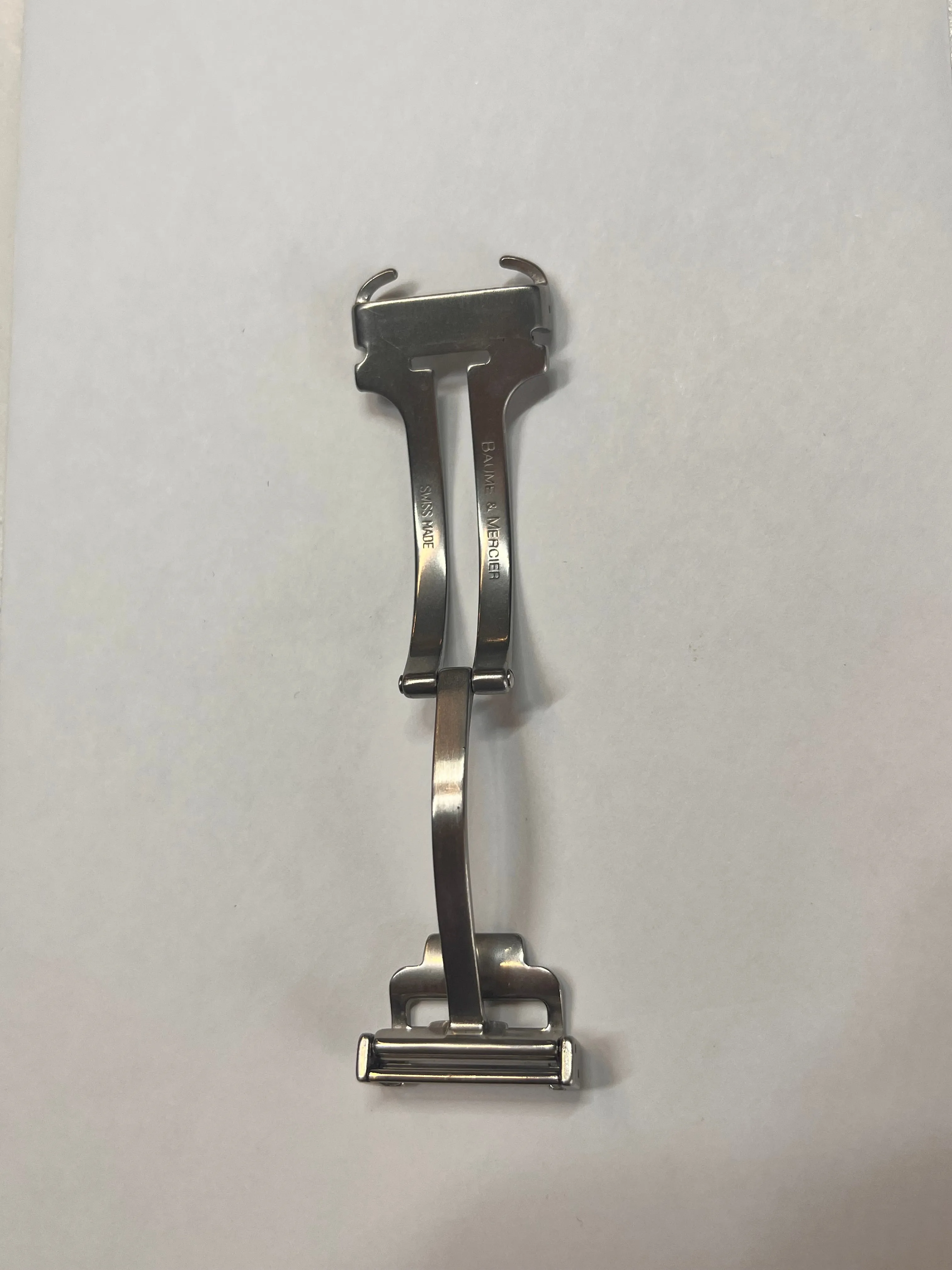 BAUME & MERCIER Stainless Steel Brand New Deployment Buckle - $500 APR w/ CoA!