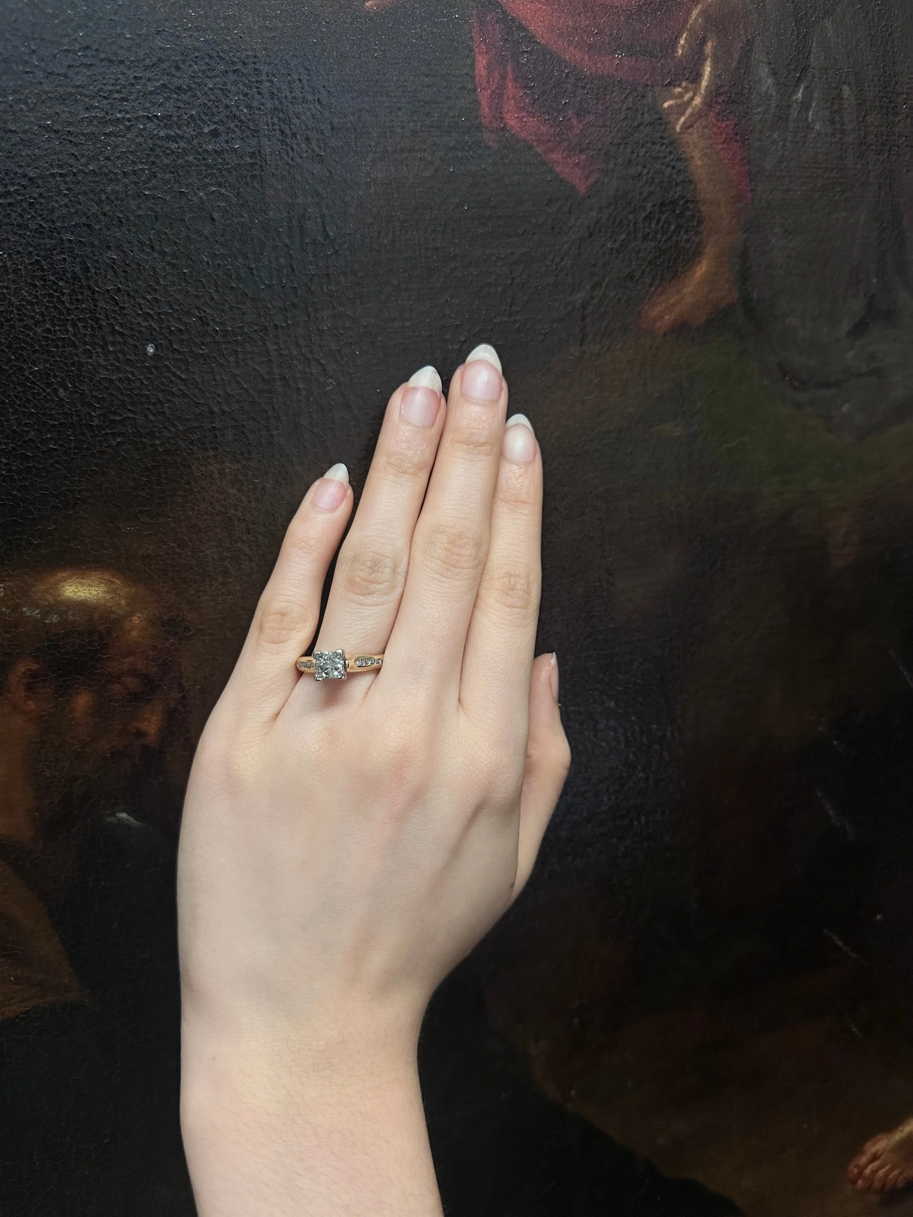BEAUTIFUL ANTIQUE DESIGNER DIAMOND YELLOW GOLD RING - $13K  APR w/ CoA!!!!!!!!!!