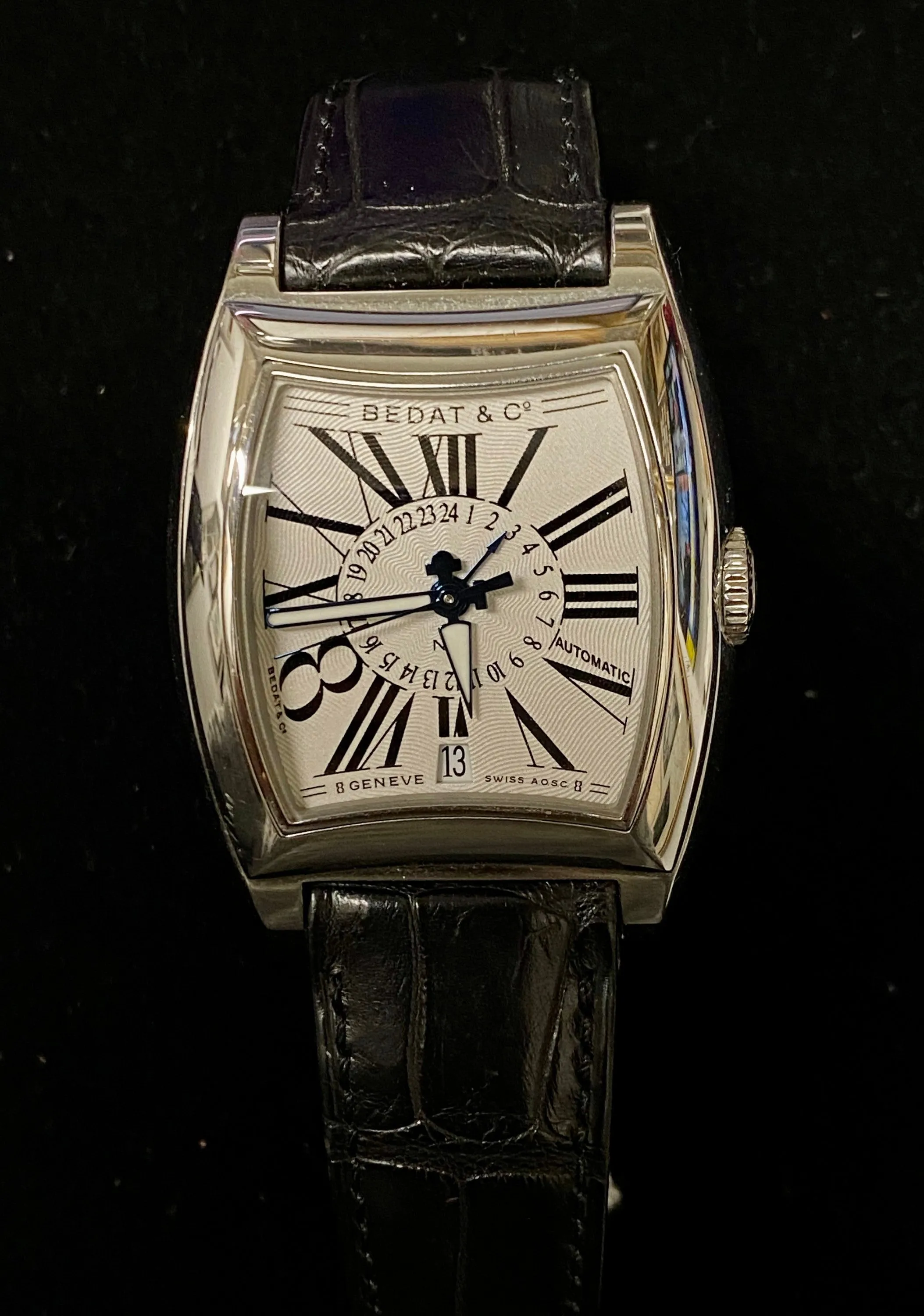 BEDAT & CO. No. 3 Automatic SS Men's Wristwatch w/ Date Feature & 24-Hour Dial - $6K Appraisal Value! ✓