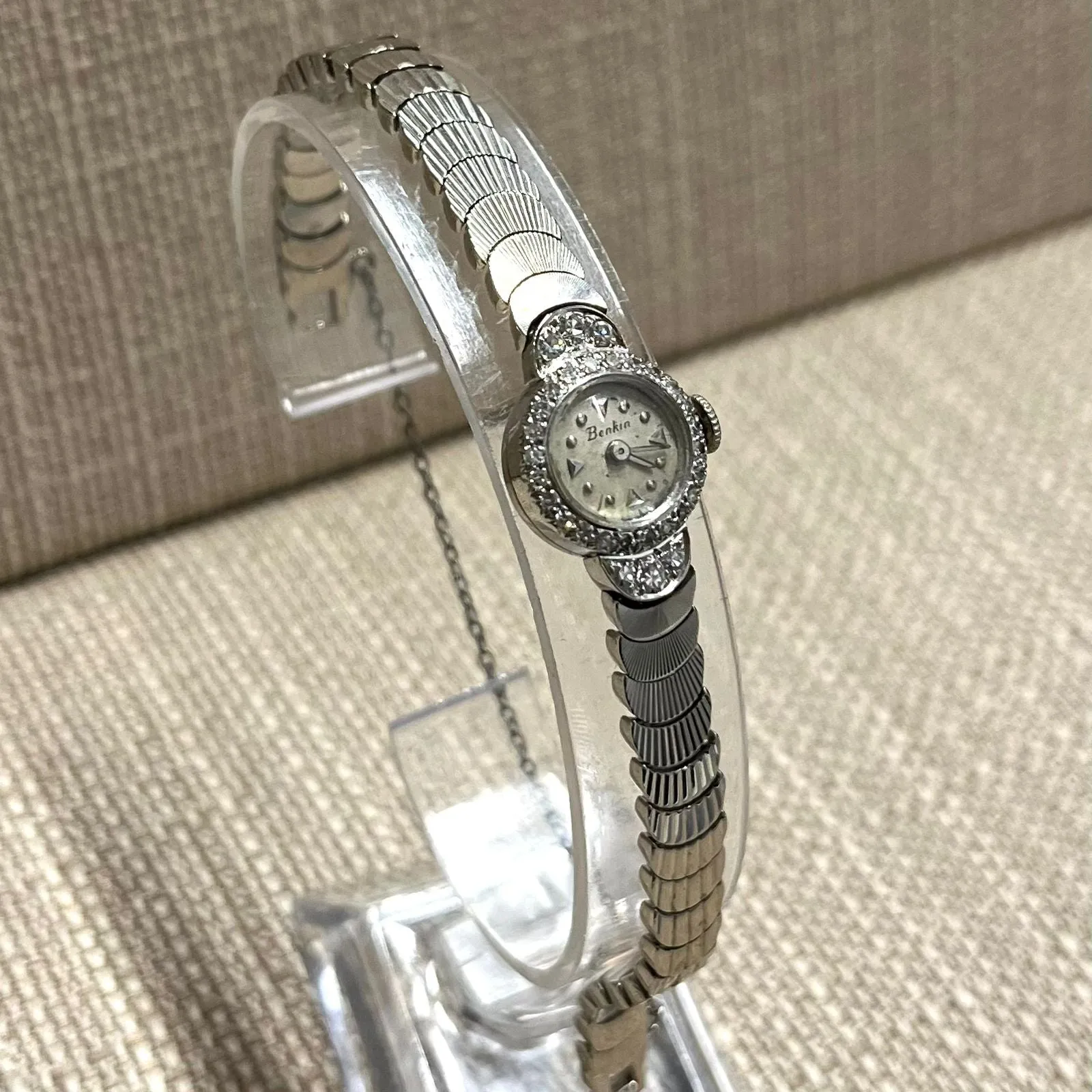 BENKIN Vintage White Gold w/ 30 Diamond Bezel Ladies Watch! - $20K APR w/ COA!!!