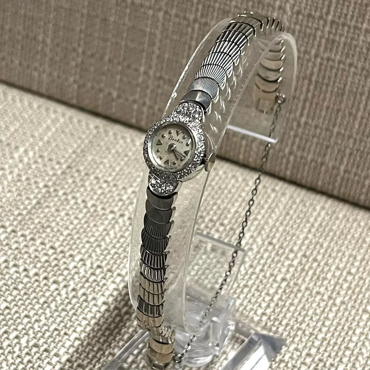 BENKIN Vintage White Gold w/ 30 Diamond Bezel Ladies Watch! - $20K APR w/ COA!!!