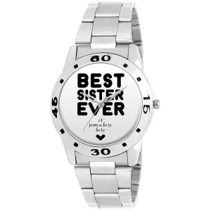 Bigowl Analogue White Dial Women's Watch (WOMEN-BOBASIC-Best Sister Ever)