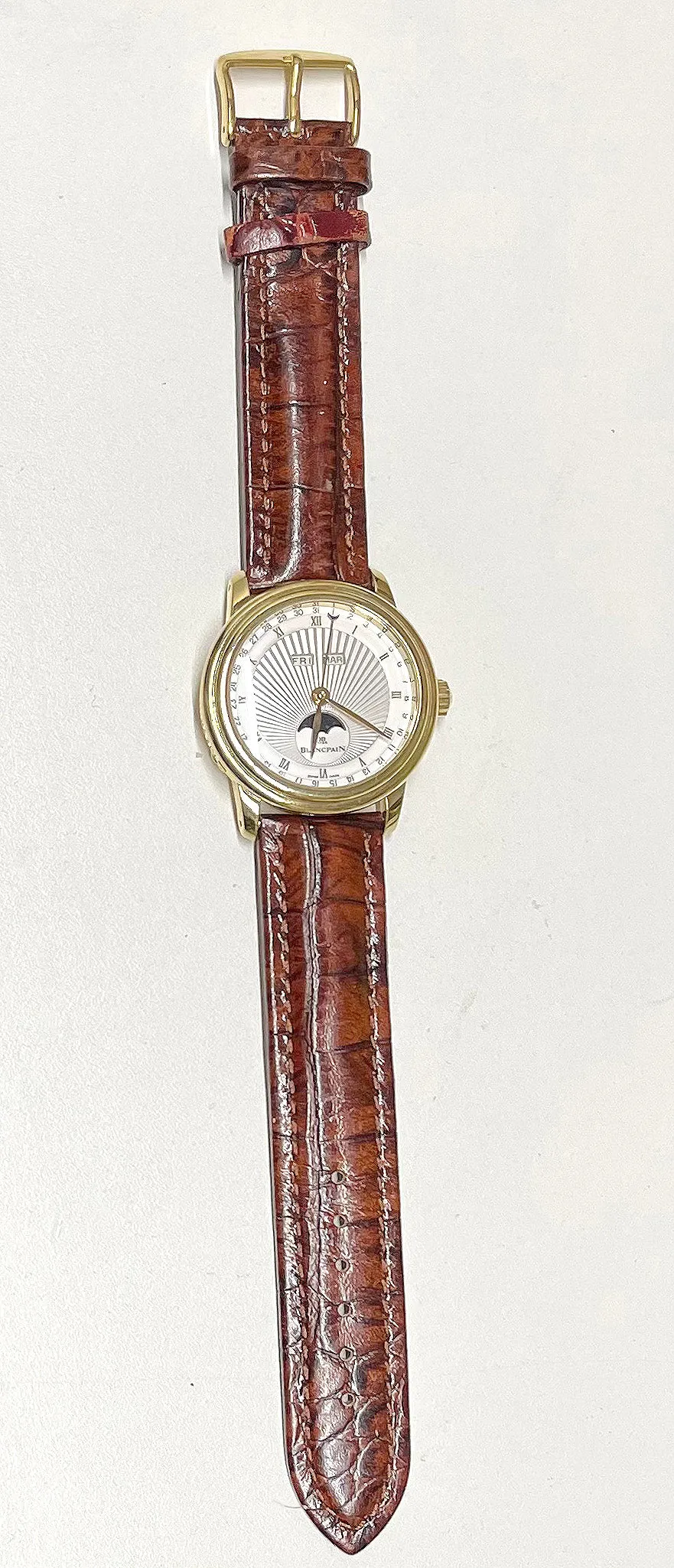 BLANCPAIN 18K YG Day-Date Moonphase & Flip Case Skeleton Back - $200K APR w/ COA