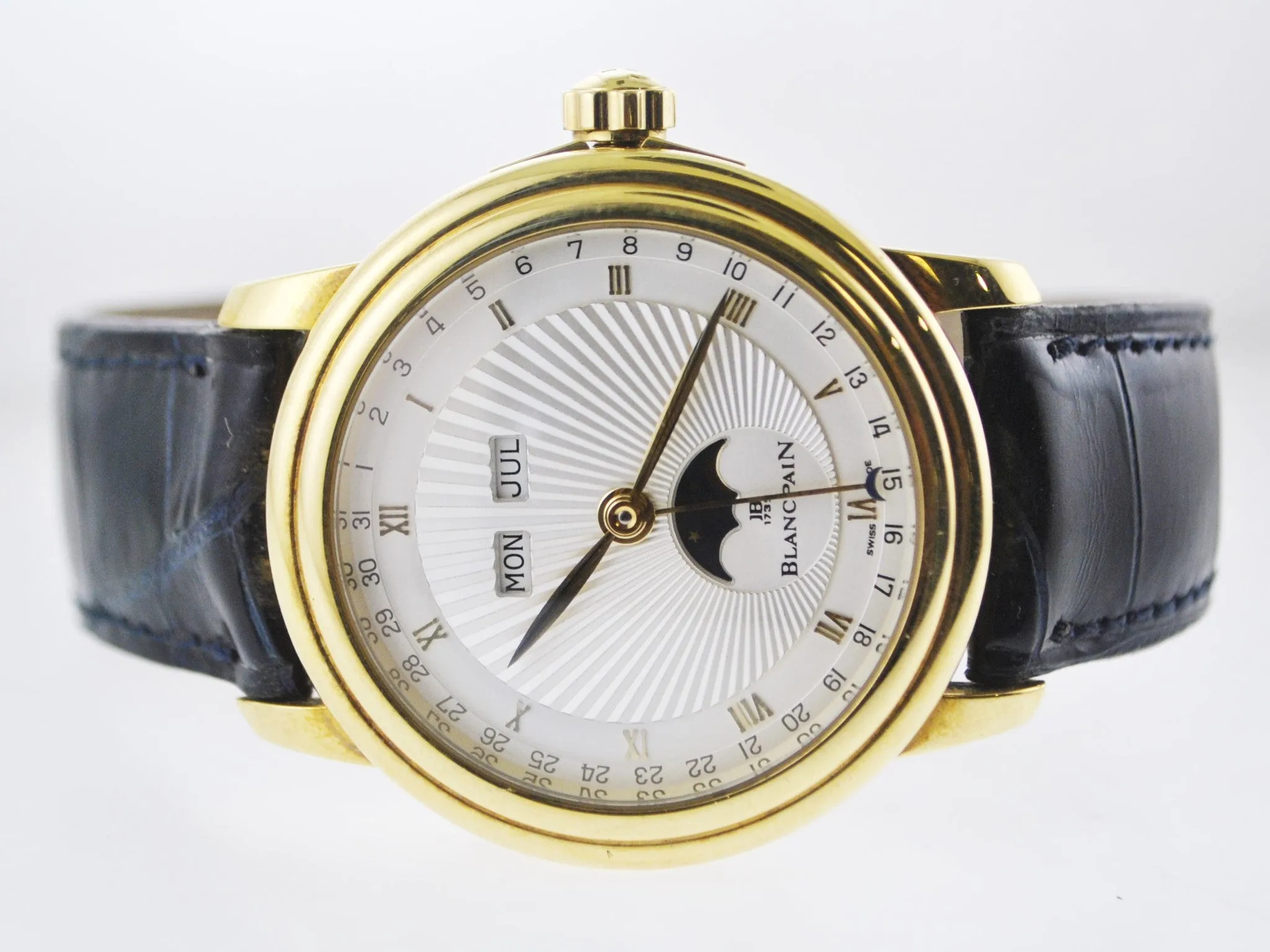 BLANCPAIN 18K YG Day-Date Moonphase & Flip Case Skeleton Back - $200K APR w/ COA