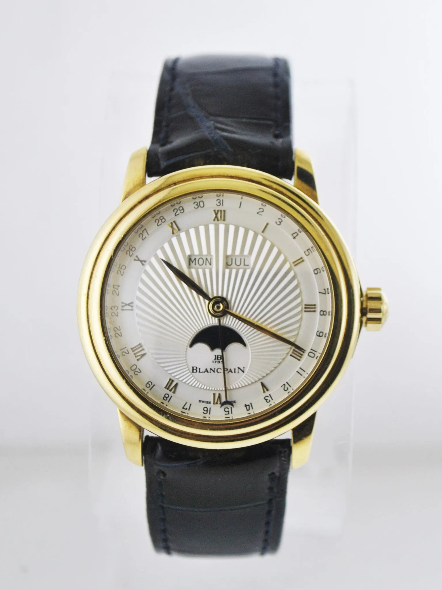 BLANCPAIN 18K YG Day-Date Moonphase & Flip Case Skeleton Back - $200K APR w/ COA