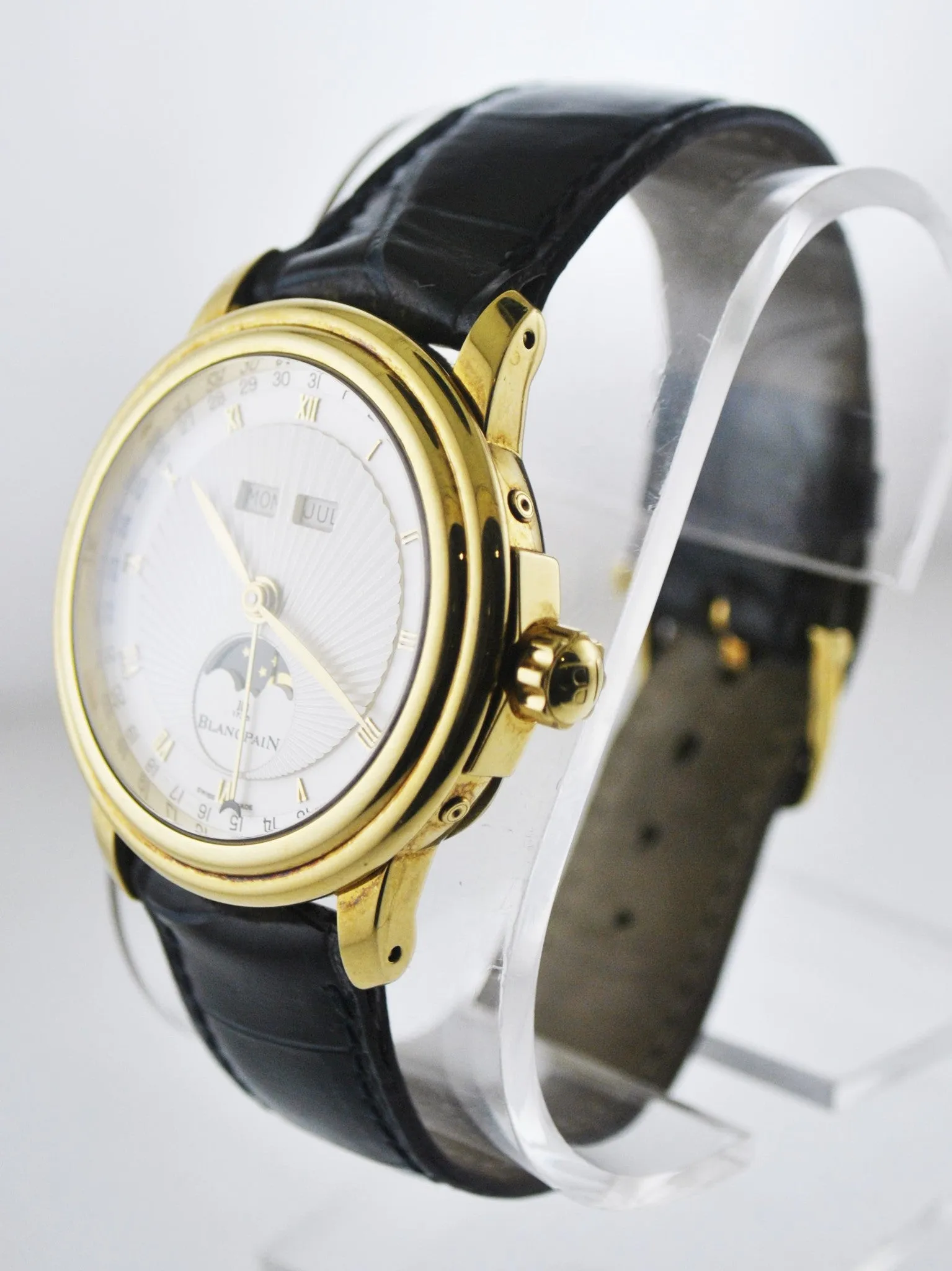 BLANCPAIN 18K YG Day-Date Moonphase & Flip Case Skeleton Back - $200K APR w/ COA