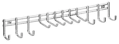 Bochens Closet Wall Mount Metal Accessory Organizer and Storage Center - Modern Slim Holder for Women and Men Ties, Belts, Scarves, Sunglasses, Watches